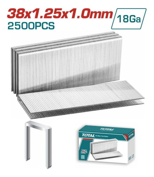 Grampas Para Clavadora Neumatica Total 38mm Cal18 - Imagen 2