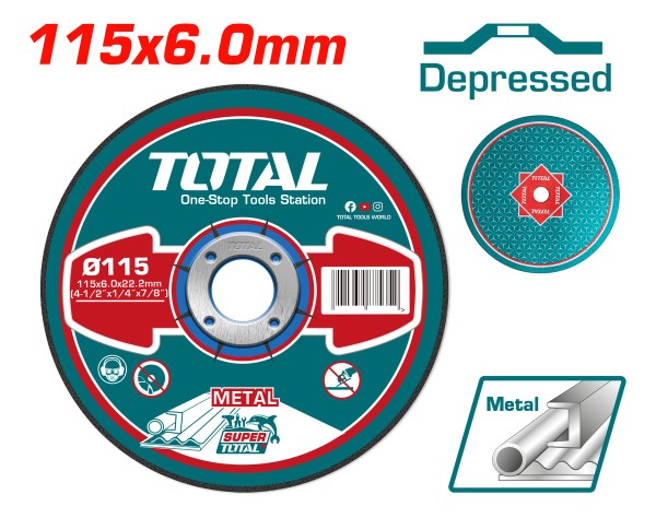 Disco Abrasivo De Debaste Para Metal 115mm Total - Imagen 3