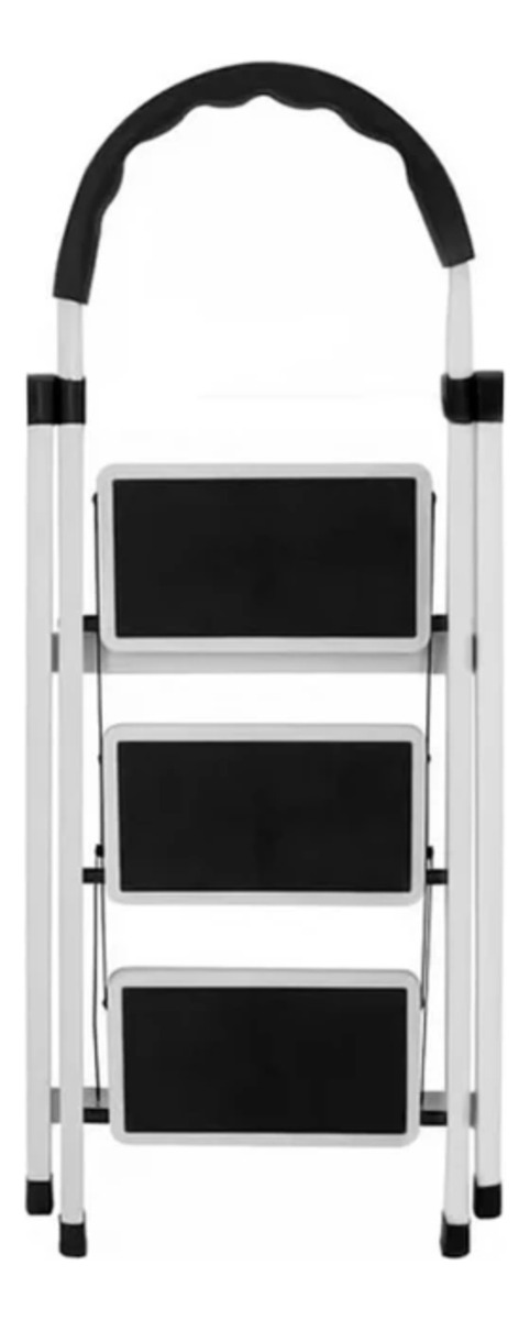 Escalera Metal Familiar Plegable Tijera 3esc 72cm Hasta 150k - Imagen 2
