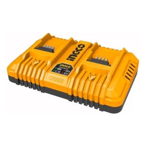 Cargador Rapido Inteligente Doble 20v P20s Ingco Fcli2034