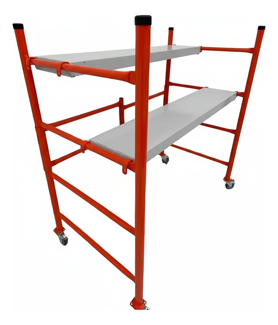 Mini Andamio De Acero C/ruedas Y Bandeja Rebatible - Imagen 2