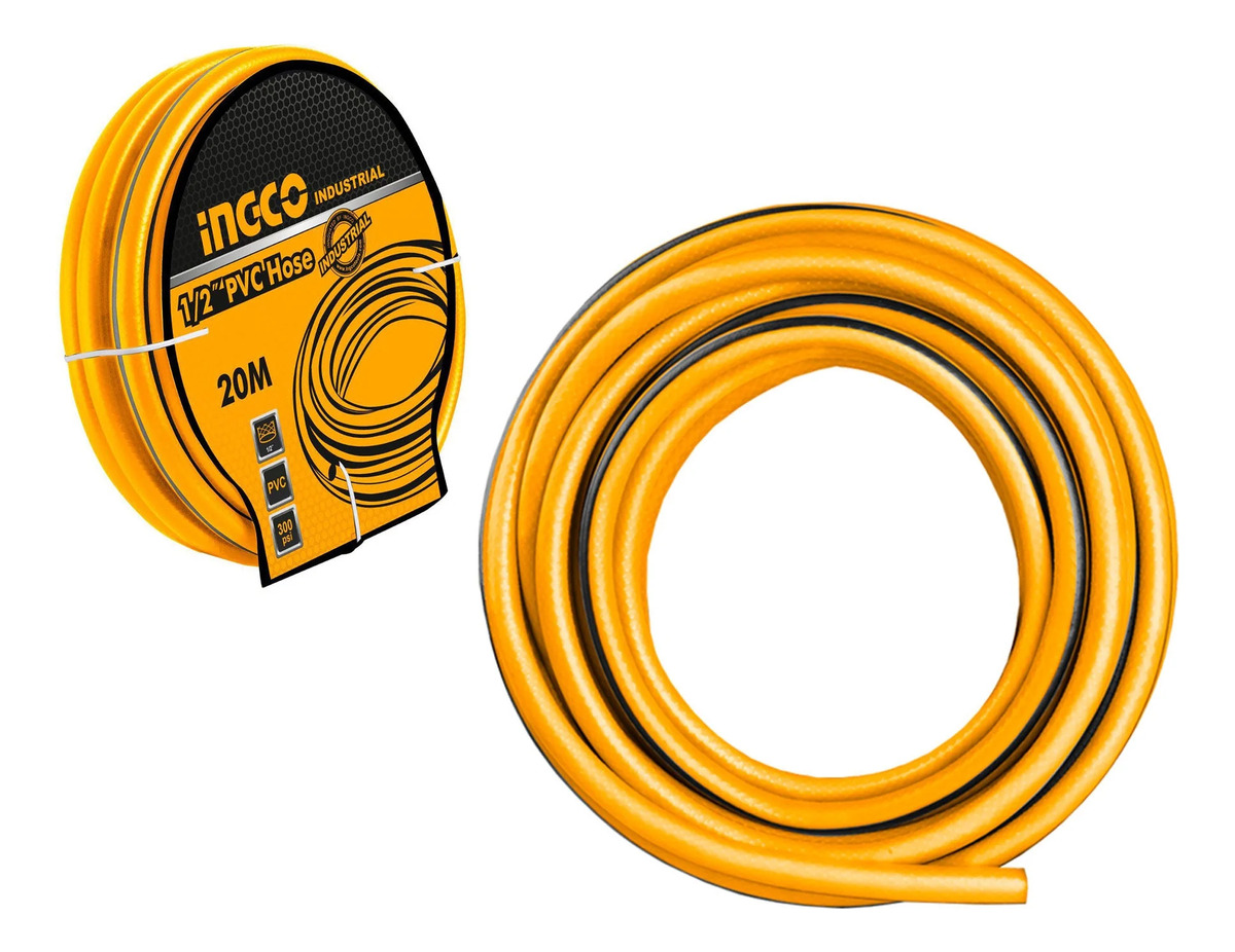 Manguera 1/2 Reforzada Malla Rollo X 20mts Ingco - Imagen 3