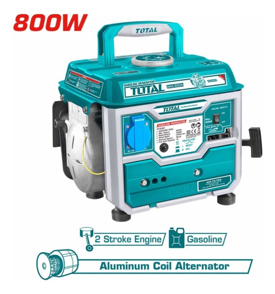 Generador Nafta 800w Camping Total 2t Tanque 4l Tp18001 - Imagen 2