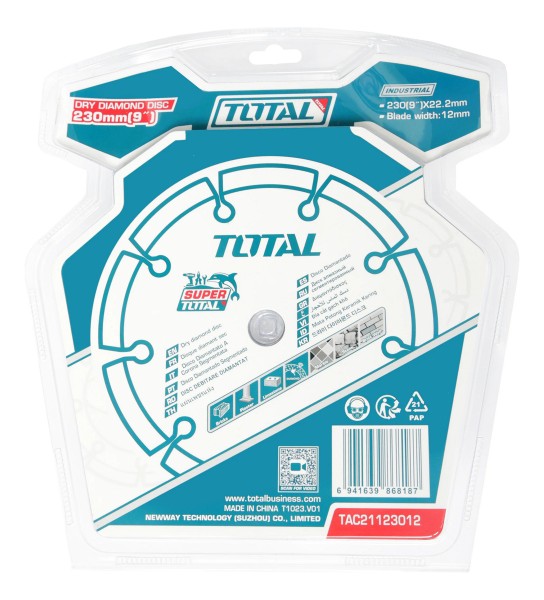 Disco Corte Total Diamantado Segmentado Para Amoladora, 9'' - Imagen 3