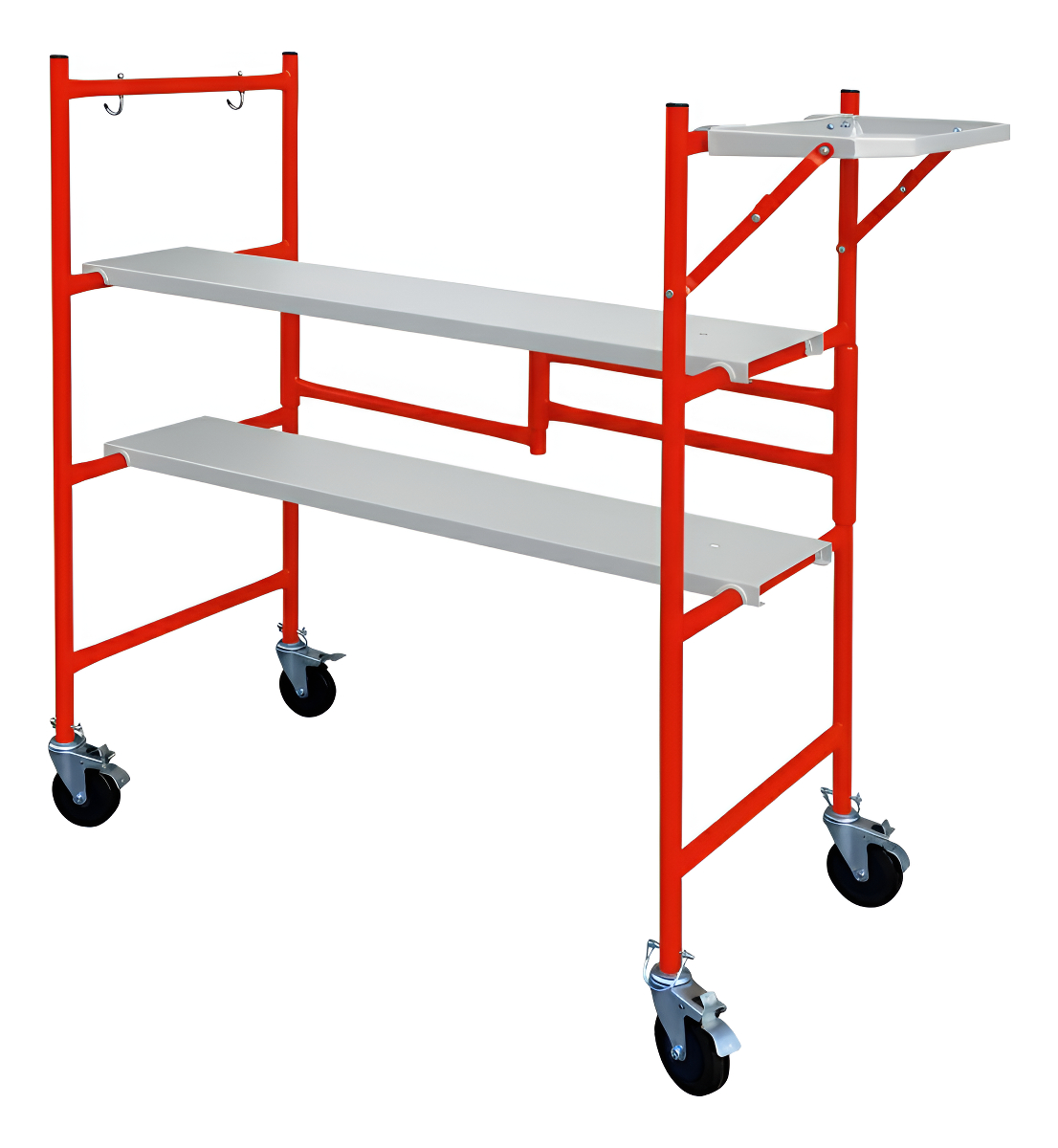 Mini Andamio De Acero C/ruedas Y Bandeja Rebatible