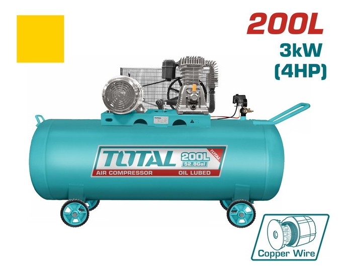 Compreso Aire Eléctrico Total 200 Lt 4 Hp Industrial - Imagen 2