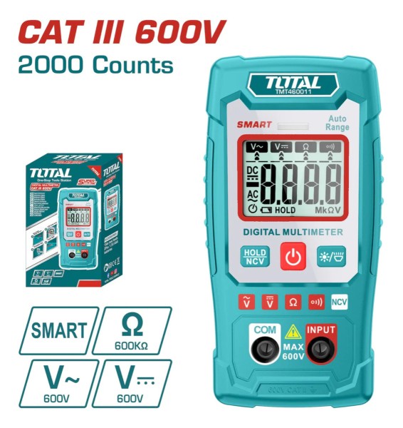 Multitester Digital 600v 2000 Conteos Total - Imagen 2