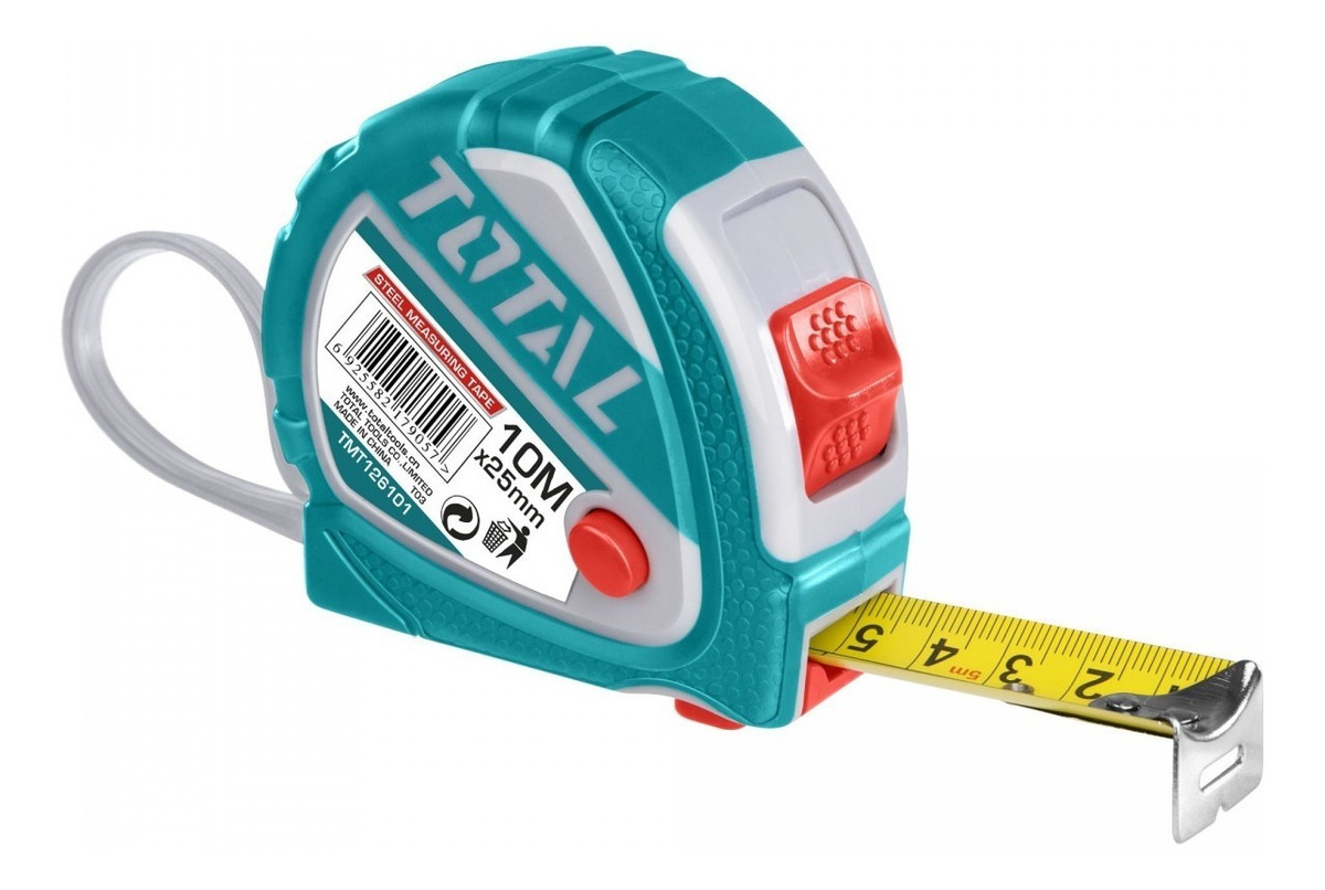 Cinta Métrica De Acero 10mts X 25mm - Total Tmt126101