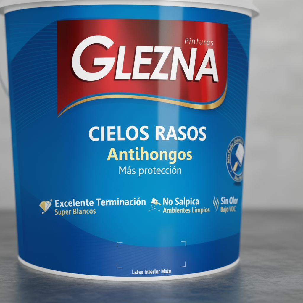 Pintura Glezna Cielos Rasos 18+18l Antihongos Latex Promo!! - Imagen 4