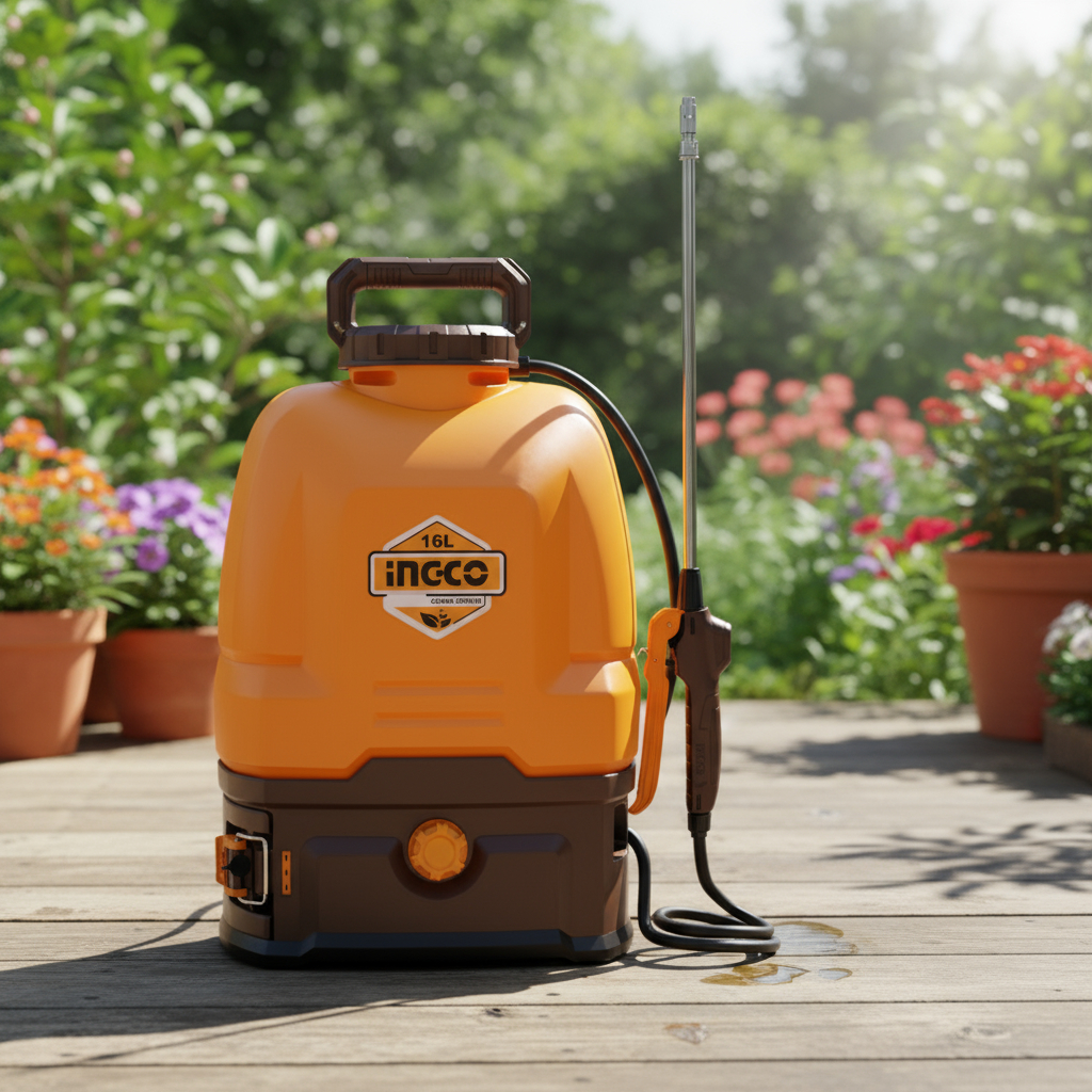 Fumigador Pulverizador Ingco 20v Tipo Mochila, 16l Sin Bat