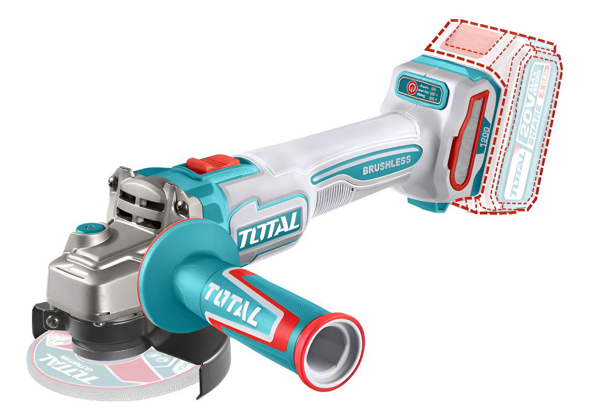 Amoladora Inalámbrica Total 20v Industrial Brushless S/bat