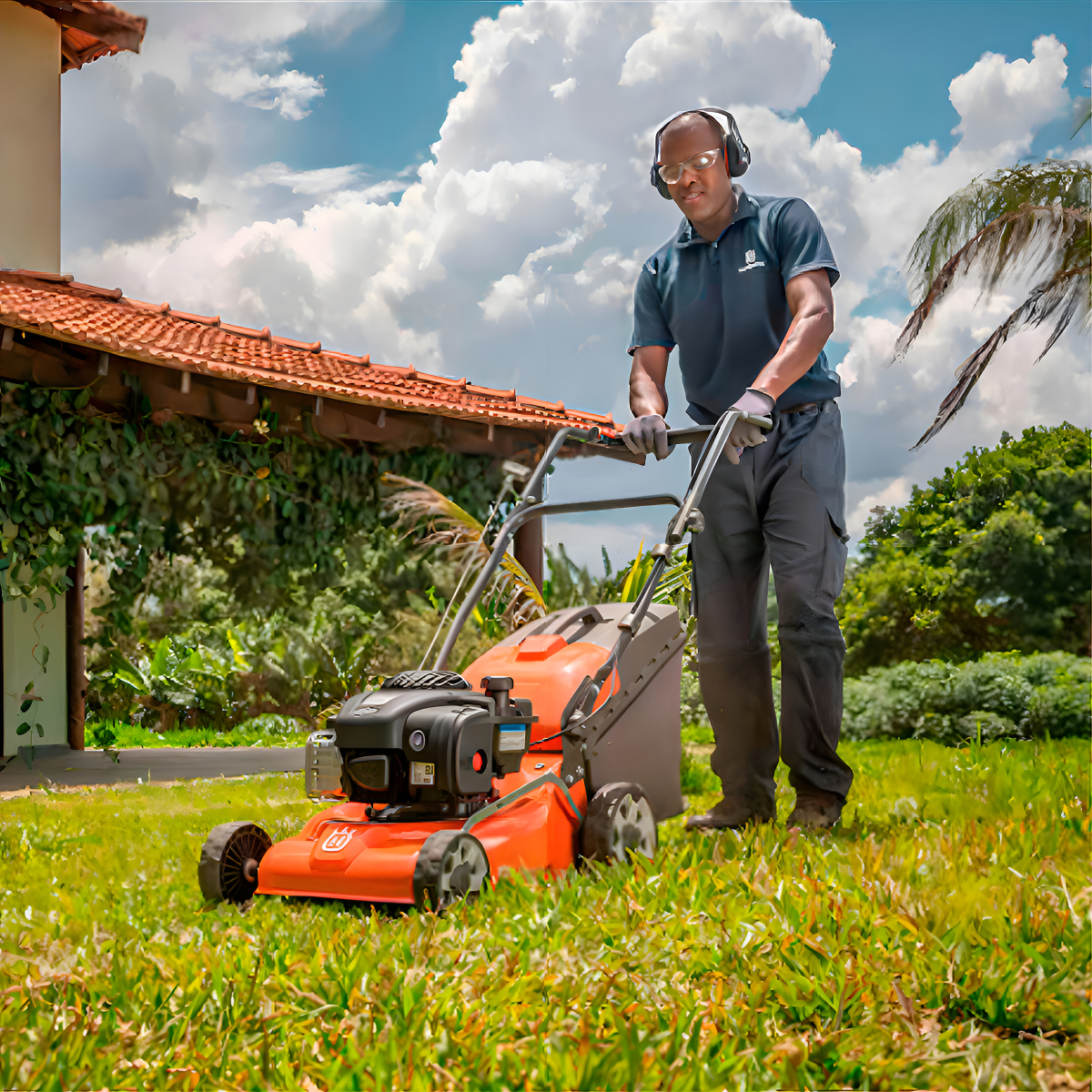 Podadora De Césped A Nafta Husqvarna Lc140 Color Naranja Con Potencia De 1.8kw - Imagen 9