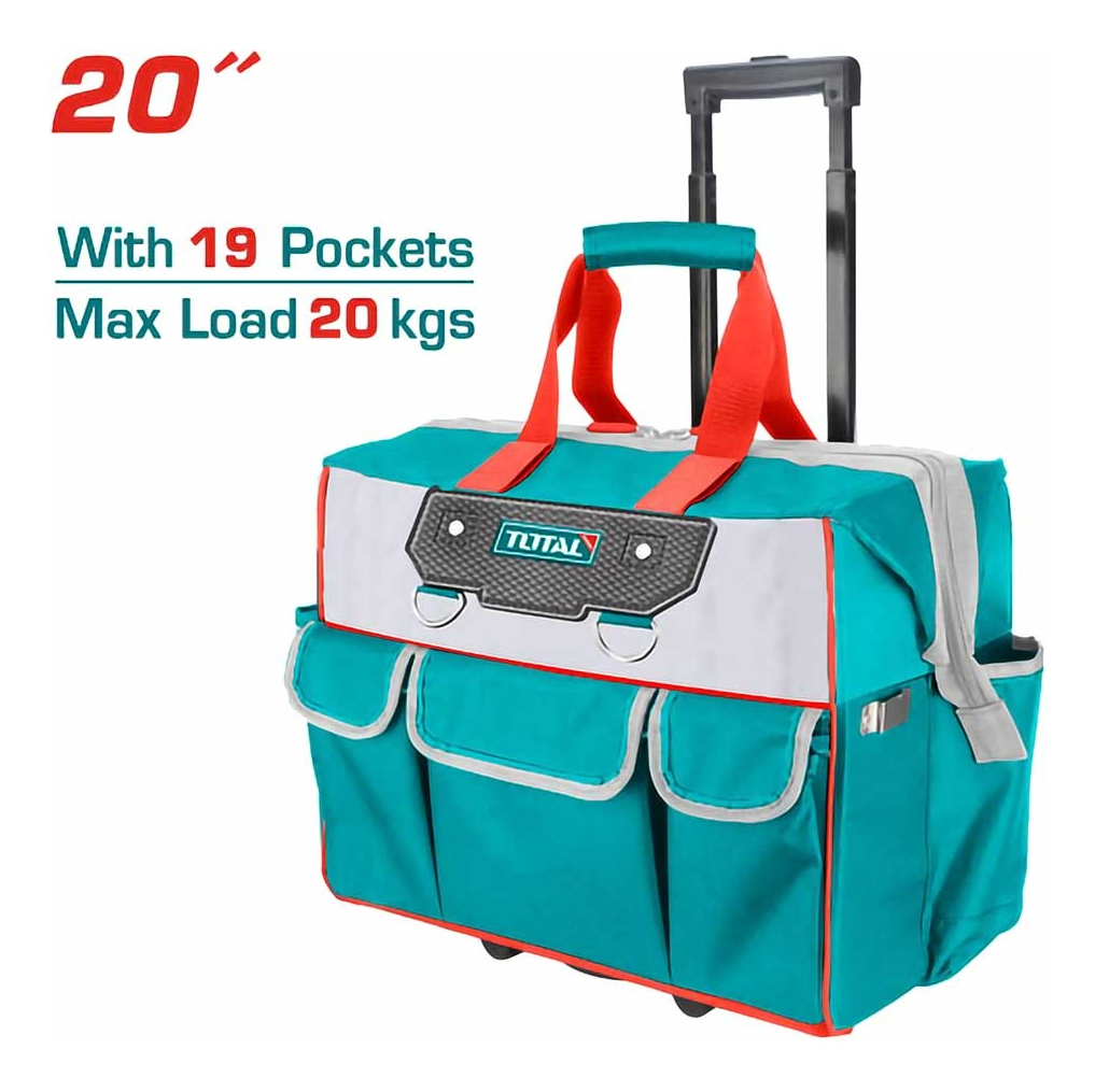 Carro Bolso De Herramientas 20 Pul C/ruedas Total Thrrtb2012 - Imagen 2