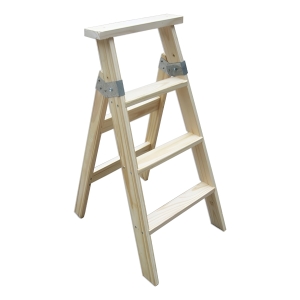 Escalera De Madera Familiar 4 Escalones 0,94mts De Primera