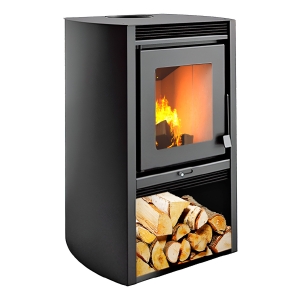 Estufa Calefactor A Leña Metavila 78m2 9kw Doble Combustion