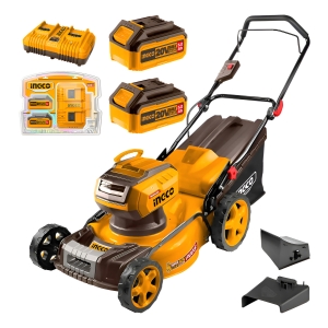 Cortadora Cesped 18puLG 40v Con 2 Bat 5 Amper Carg Dob Ingco