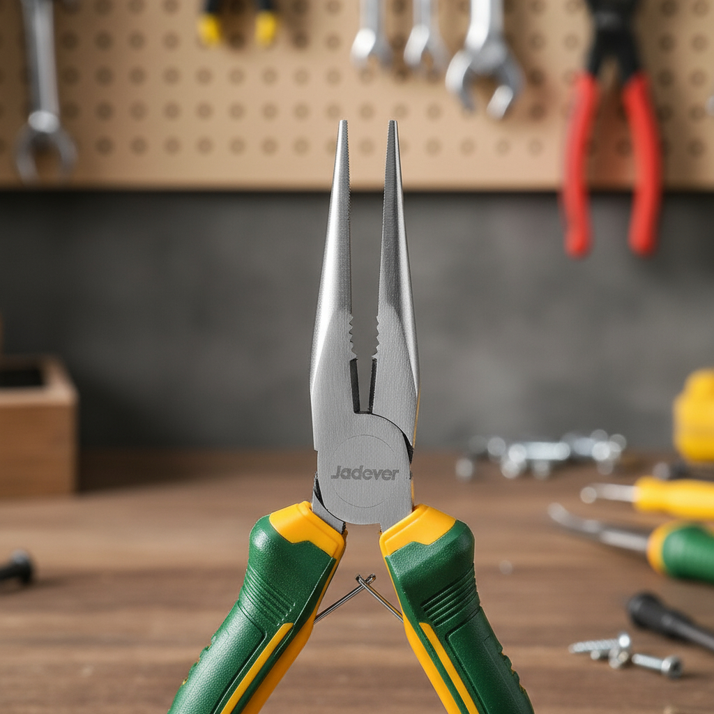 Mini Pinza Punta Larga 4.5 Pulgadas Plana Jadever Jdpl0958 - Imagen 3