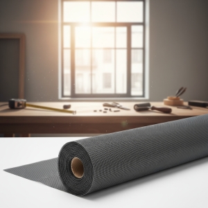 Tejido Malla Mosquitero De Fibra Negro 1m Ancho X Rollo 25m