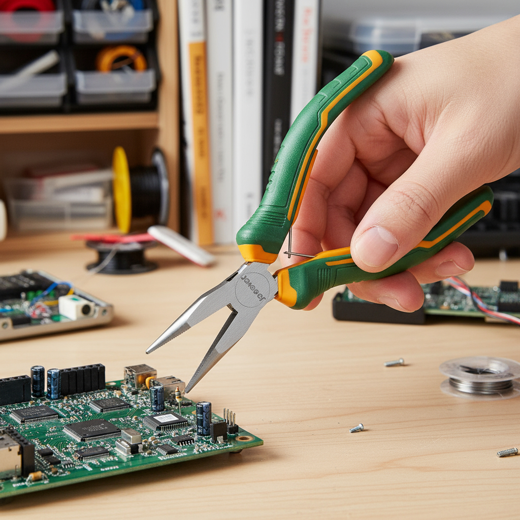 Mini Pinza Punta Larga 4.5 Pulgadas Plana Jadever Jdpl0958 - Imagen 4