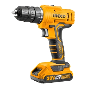 Taladro Atornillador 10mm Con 1 Bateria 20v Litio Ingco P20 Color Amarillo Frecuencia 50 Hz/60 Hz