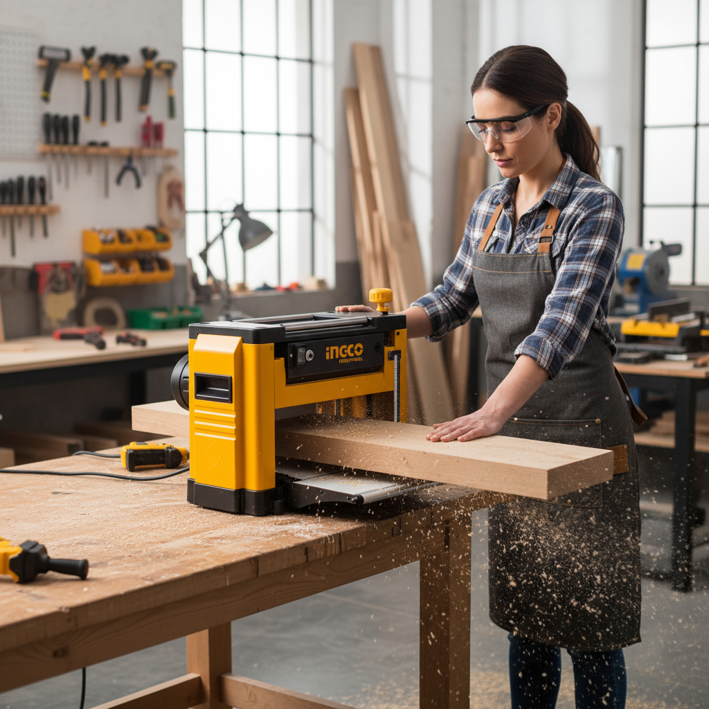 Ingco Tp15003 Garlopa Cepillo De Banco Eléctrico - Imagen 6