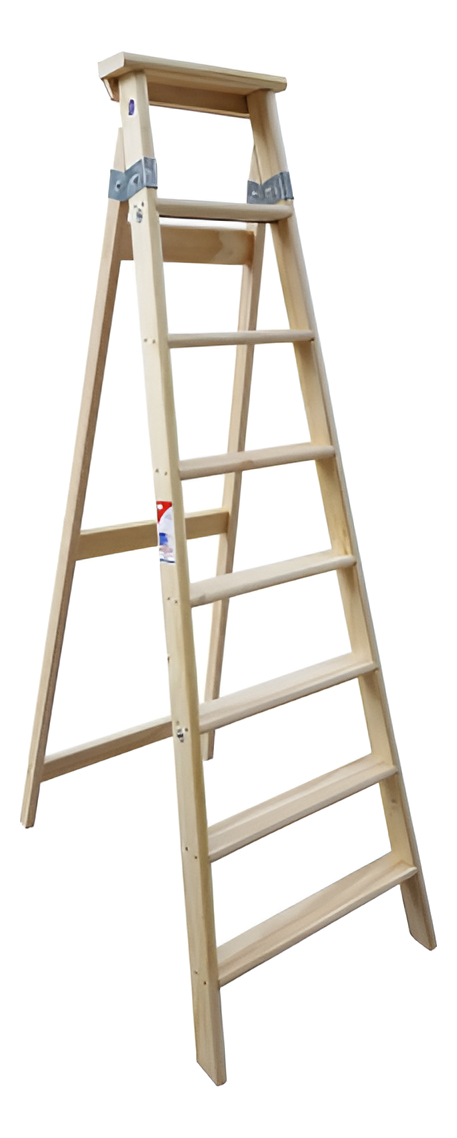 Escalera De Madera Familiar 8 Escalones 1.88mts