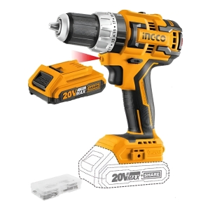 Taladro Atornillador 20v Sin Carbones Percutor 13mm Ingco Ci