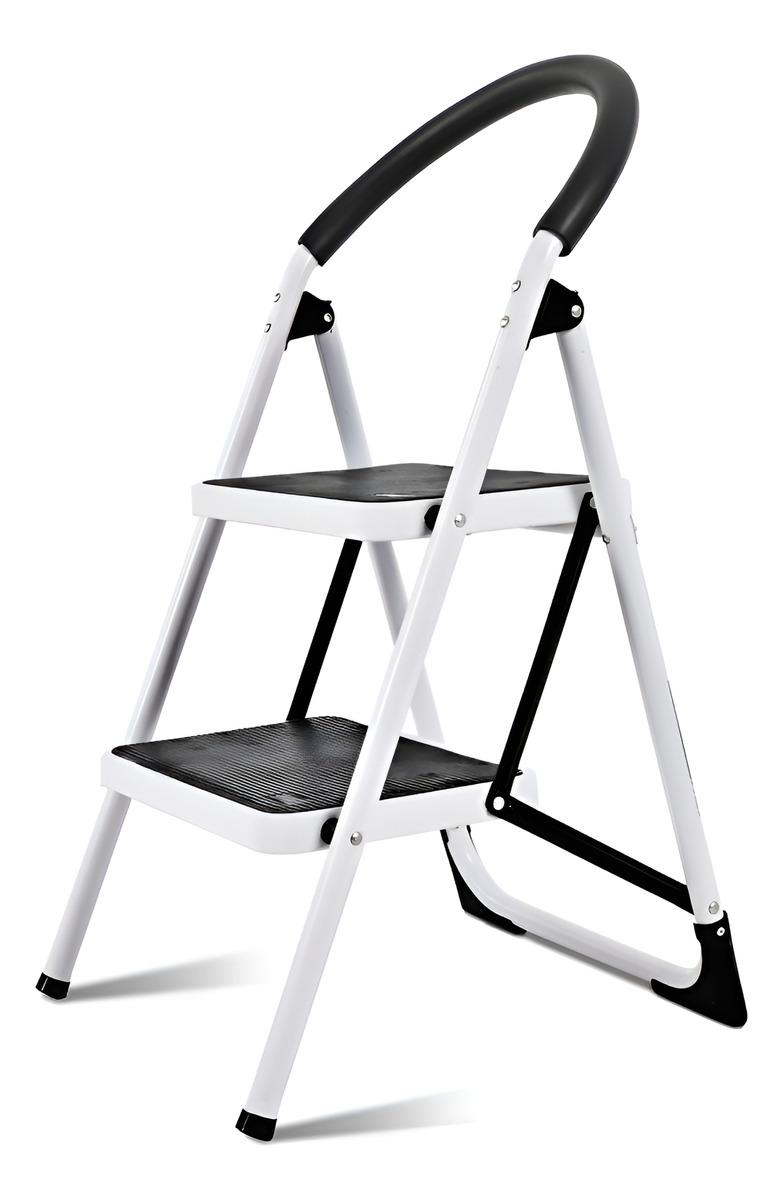 Escalera Metal Familiar Plegable Tijera 2esc 71cm Hasta 150k
