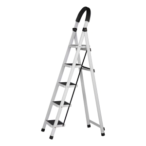 Escalera Metal Familiar Plegable Tijera 5esc 1.5m Hasta 150k