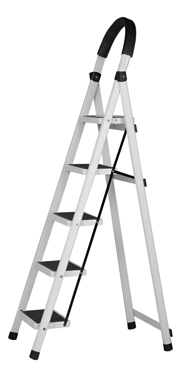 Escalera Metal Familiar Plegable Tijera 5esc 1.5m Hasta 150k