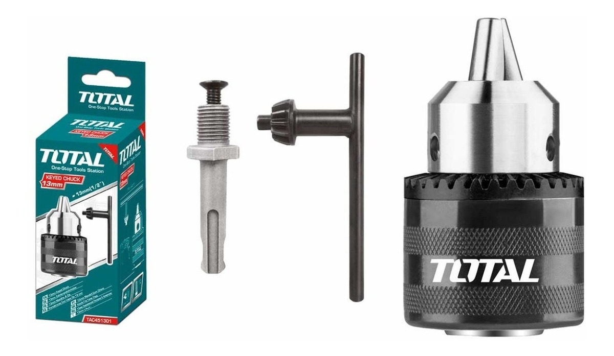 Mandril De 13mm Total - Con Adapt. Sds Y Llave Total