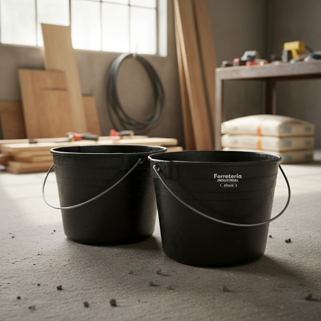 Balde Albañil Super Reforzado Pvc Manija 8mm Elsue - Imagen 4