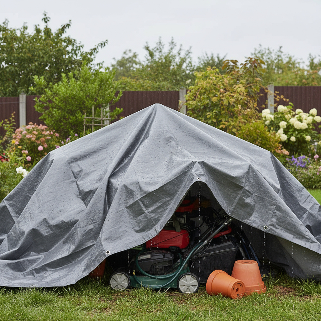 Lona Reforzada Con Protección Uv Gris 6x5 Metros Jadever - Imagen 2