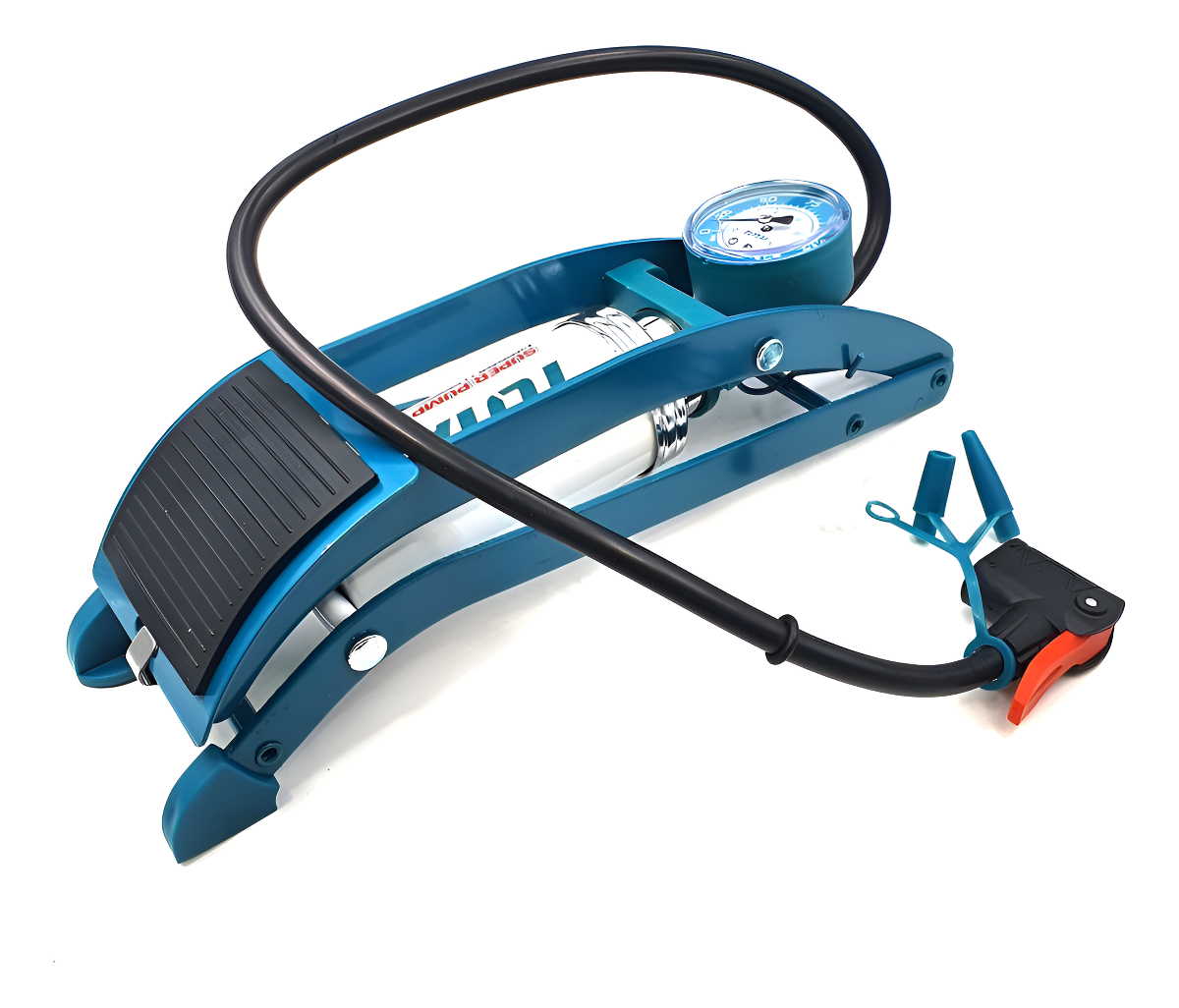 Inflador De Pie Con Pedal Y Manómetro Total Tmpp5511 120 Psi