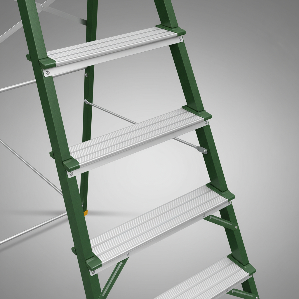 Escalera Aluminio 6 Escalones Jadever Jdld1h06 - Imagen 5