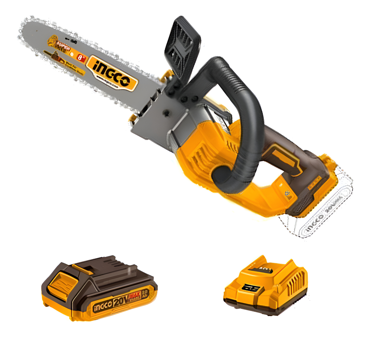 Motosierra 20v Con 1 Bat Y 1 Cargador Ingco Cgsli20851