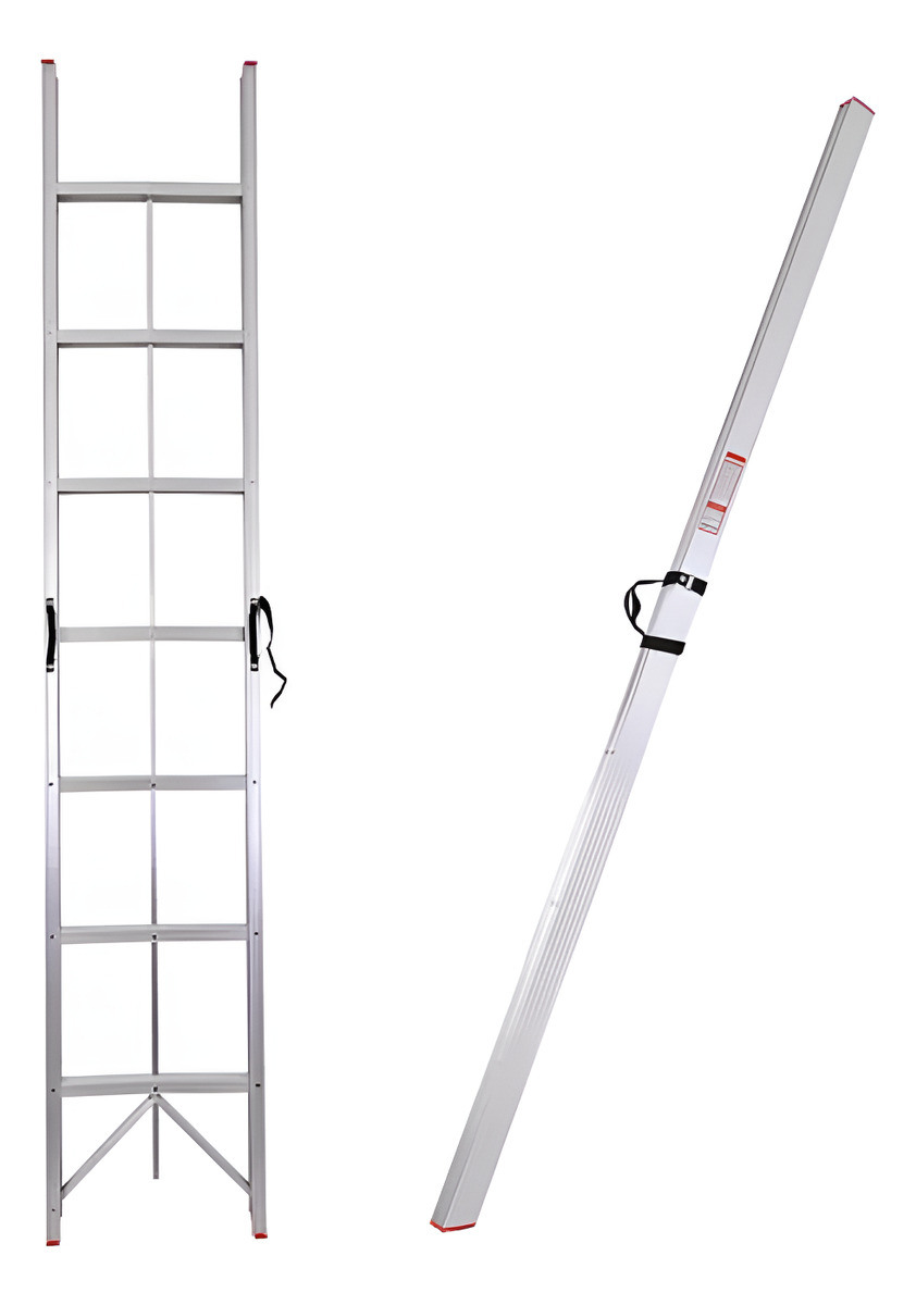 Escalera Aluminio Plegable Compacta 8 Esc 2.4m Hasta 150kg