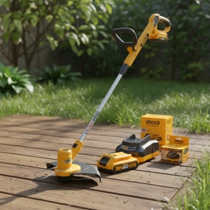 Bordeadora A Bateria Cgtli2001 + Bat 20v + Cargador Ingco