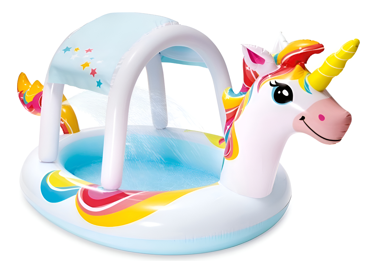 Piscina Inflable C/ Techo Unicornio 254x132x109 130 Lt Intex - Imagen 2