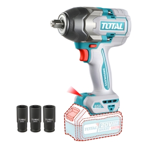 Llave Impacto Total 20v 1/2'' 850nm Sin Carbones Sin Batería