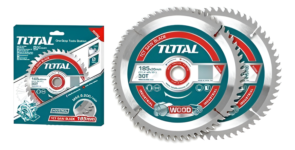 Set De 2 Discos Corte Madera Total Para Sierra Circular, 7.1