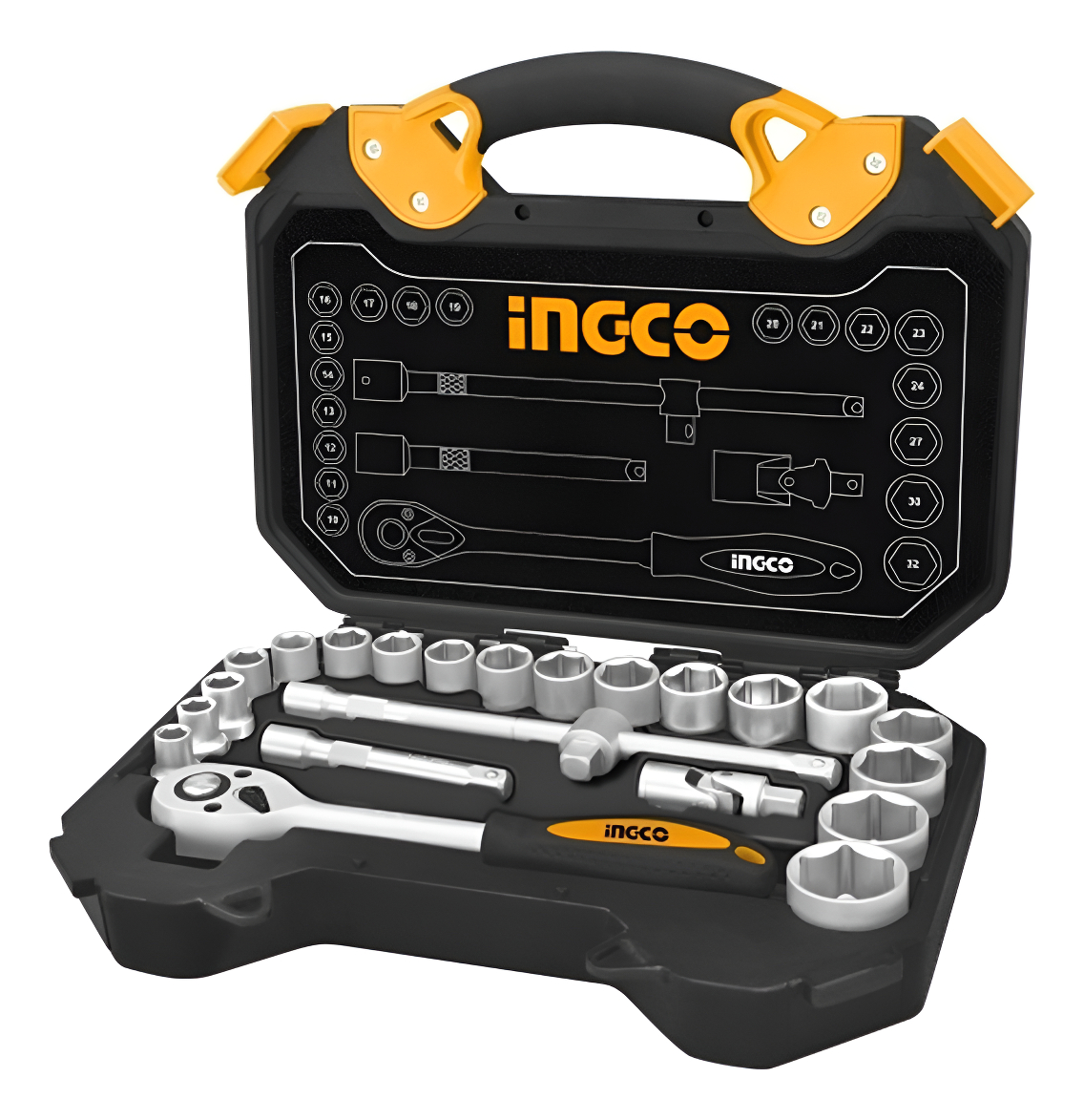 Juego Dados Tubo 25 Pzs Llave Crique 1/2 Metr. Hkts12251