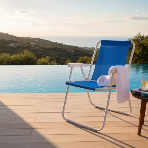 Silla Plegable Alta Mor Acero Varios Colores 2002 Elsue