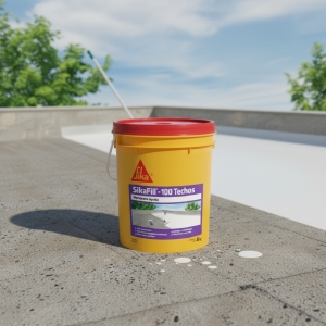 Membrana Líquida Sikafill 100 Techos Gris Balde De 4 Kilos