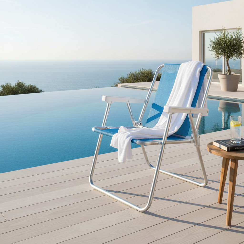 Silla Alta Sannet Aluminio Plegable Mor Hasta 120kg 2238