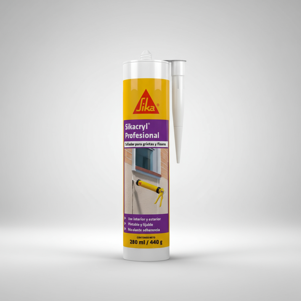 Sellador Sikacryl Profesional Grietas Cartucho X 280ml Sika - Imagen 3