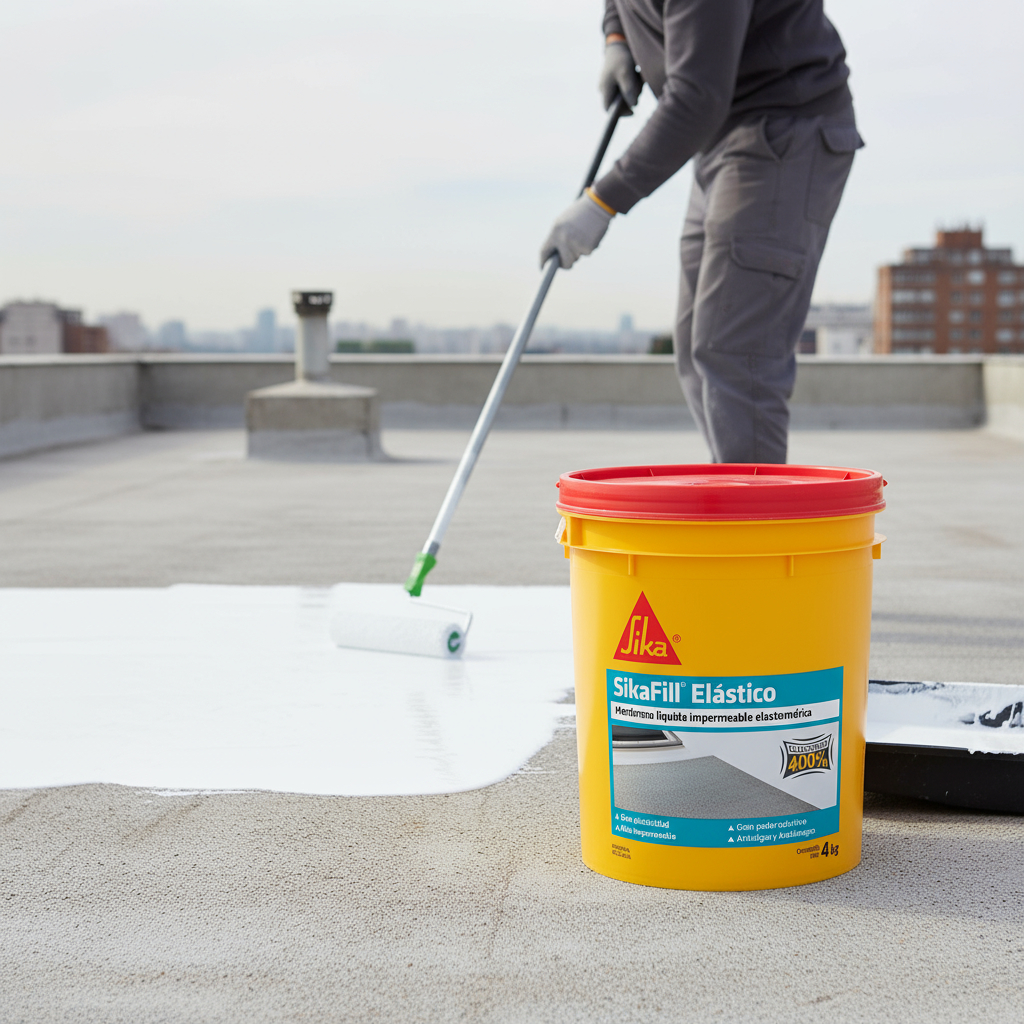 Membrana Liquida 4 Kg Pintura Sikafill Elastico Sika
