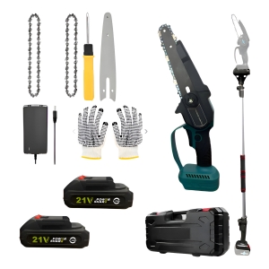 Mini Motosierra 6 PuLG 2 Bat 21v + Brazo Extensible 2.20m