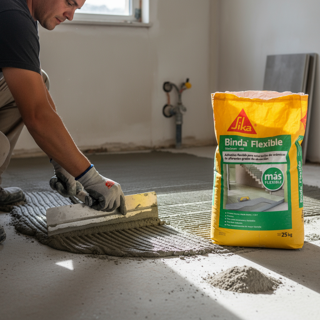 Sika Bindafix Flexible Adhesivo Para Cerámica 25 Kg Elsue - Imagen 2