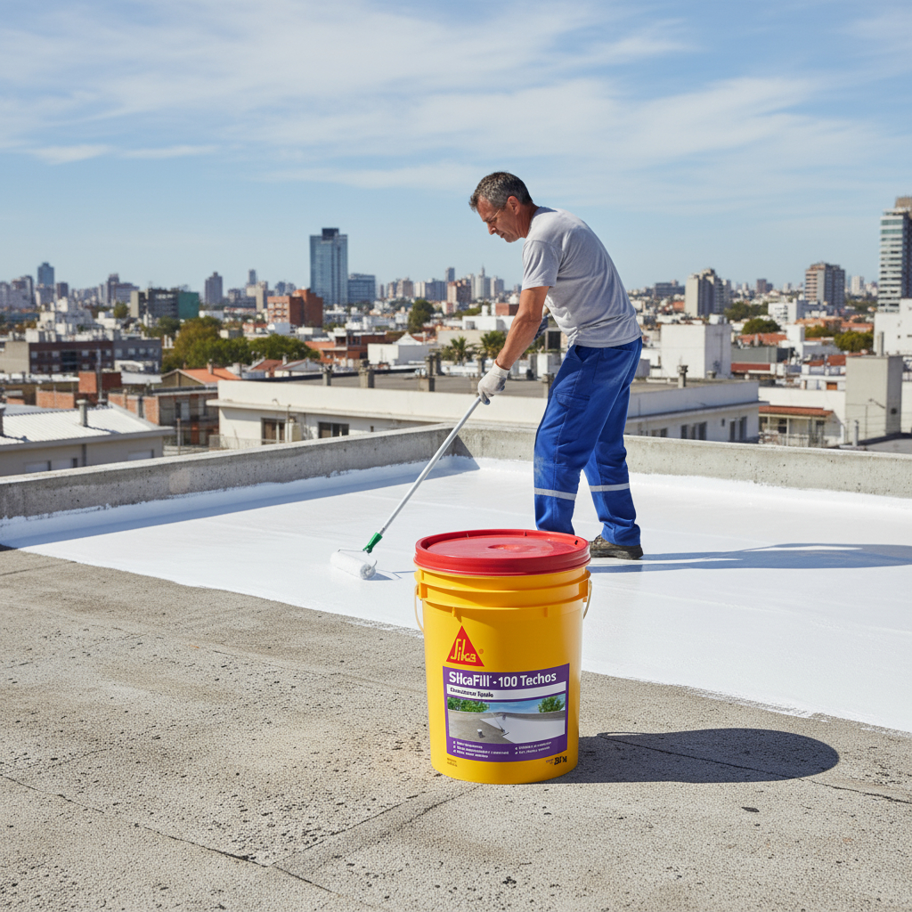 Membrana Líquida Sika Sikafill - 100 Techos 20kg Colores - Imagen 5